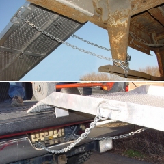 Portable Delivery Ramp Safety Chains Trailer Dock