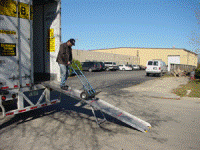 Portable Delivery Ramp in Use