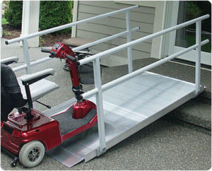 Aluminum wheelchair ramp
