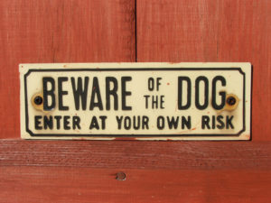 Beware of Dog Security Sign