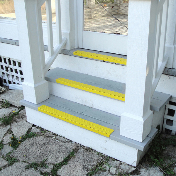 Handi Treads Nosing Yellow Installed on Steps