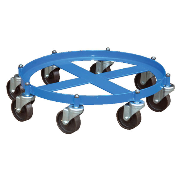 BestEquip 4 Pack Heavy Duty Drum Dolly 5 Swivel Caster Wheel 55 Gallon Steel Frame Non Tipping with Brake 