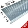 Handi-Treads Non-Slip Nosing, Aluminum, Anodized, 36in x 6in x 1.125in, with screws