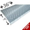 Handi-Treads Non-Slip Nosing, Aluminum, Anodized, 36in x 9in x 1.125in, with screws
