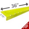 Handi-Treads Non-Slip Nosing, Aluminum, Yellow, 36in x 2.75in x 1.125in, with screws