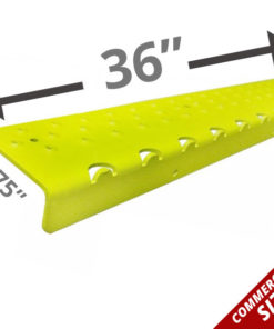 Handi-Treads Non-Slip Nosing, Aluminum, Yellow, 36in x 2.75in x 1.125in, with screws