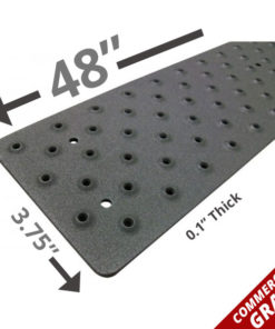 Handi-Treads Non-Slip Tread, Aluminum, Black, 48in x 3.75in, with screws