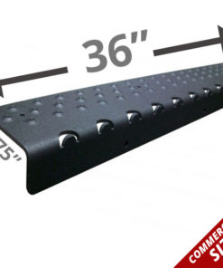 Handi-Treads Non-Slip Nosing, Aluminum, Black, 36in x 2.75in x 1.125in, with screws