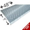 Handi-Treads Non-Slip Nosing, Aluminum, Anodized, 48in x 9in x 1.125in, with screws
