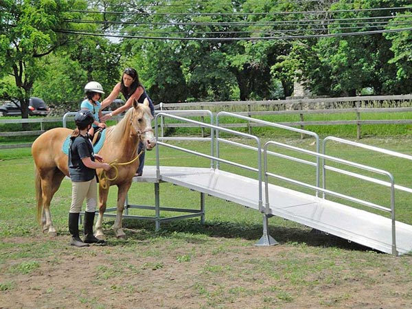 Horse Mounting Ramp Child Mounted