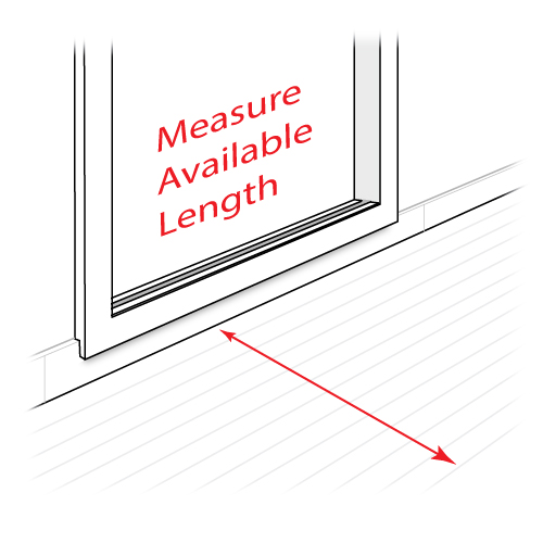 Measure Available Length from the Bottom of the Door