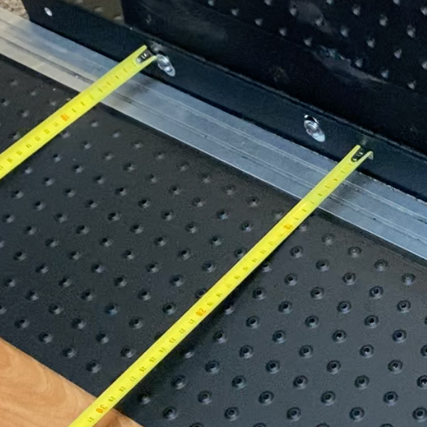 Measure to confirm inside and outside ramps are parallel
