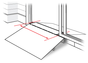Measure width of sliding door opening