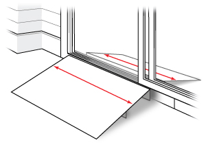 Measure widths of ramp segments