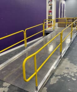 Lightweight, configurable material handling ramp - handrails optional