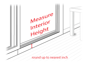 Measure Interior Height-round up to next inch
