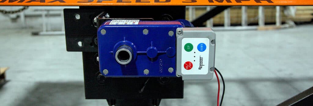 EZ Winder; motorized adapter for manual yard ramp list systems